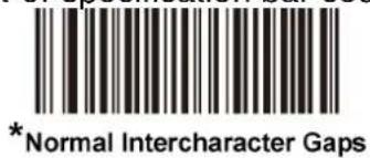 *Normal Intercharacter Gaps