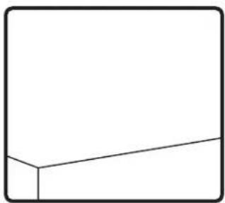 Simple 3D geometric shape with a rectangular top and a diagonal line segment (no text or symbols).