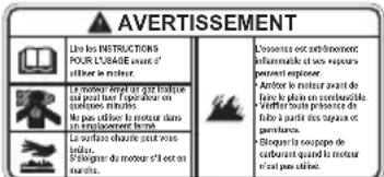 SUBARU RGV13100T - Warning Label Exclusively for the United States and Canada - 2