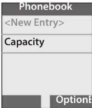Phonebook Capacity OptionE