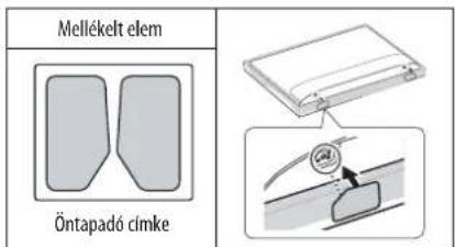 Mellékelt elem Öntapadó címke