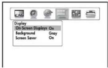 Display On-Screen Displays On Background Grey Screen Saver On