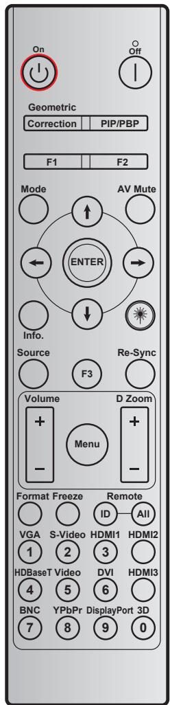 OPTOMA ZU507TST - Codes télécommande - 1