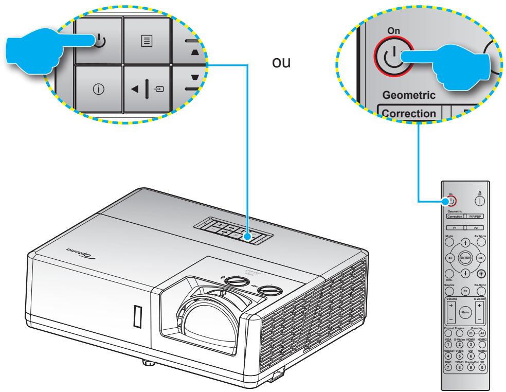 OPTOMA ZU507TST - Mise sous/hors tension du projecteur - 1