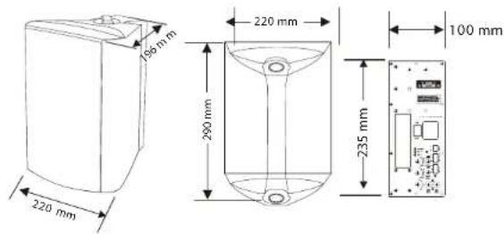 150 mm 220 mm 290 mm 235 mm 100 mm 220 mm