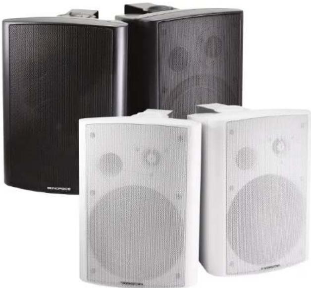 MONOPRICE 7495 - 2-Way Active Wall Mount Speakers (Pair) - 25W - 1
