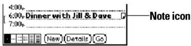 4:00 6:00 Dinner with Jill & Dave 7:00 Note icon New Details Go