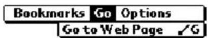 PALM Treo 300 - Go menus - 1