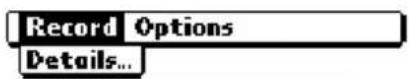 PALM Treo 300 - Record menu - 2
