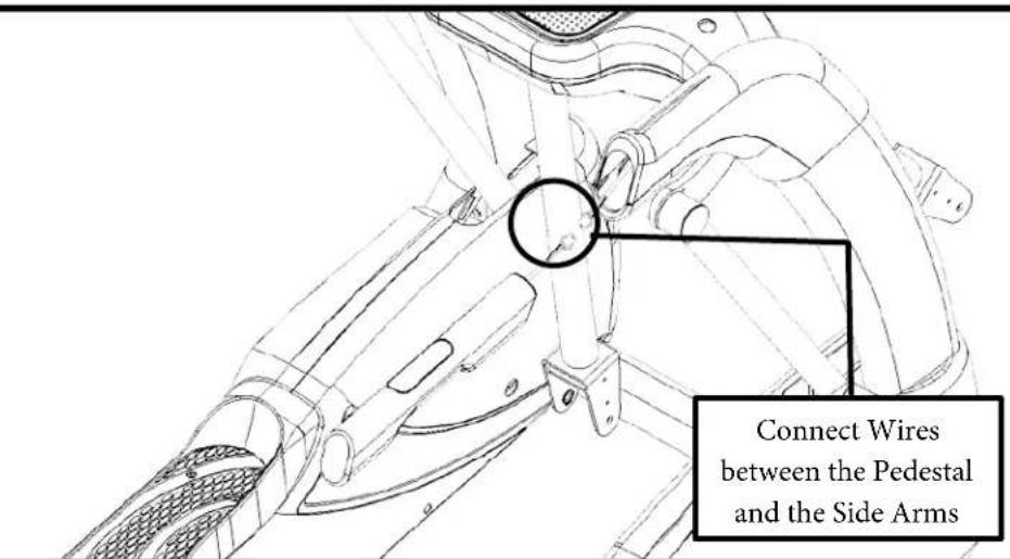Connect Wires between the Pedestal and the Side Arms