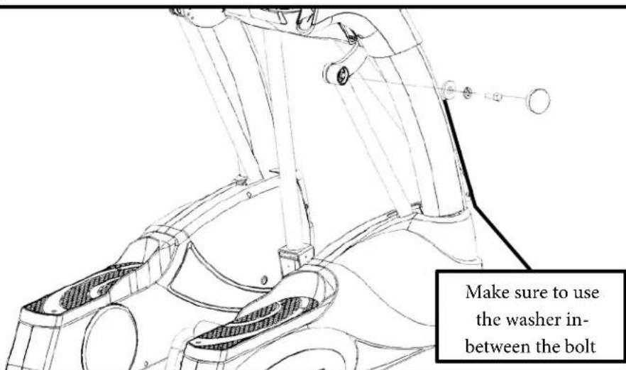 Make sure to use the washer in- between the bolt