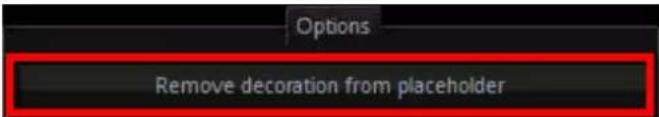 Options Remove decoration from placeholder