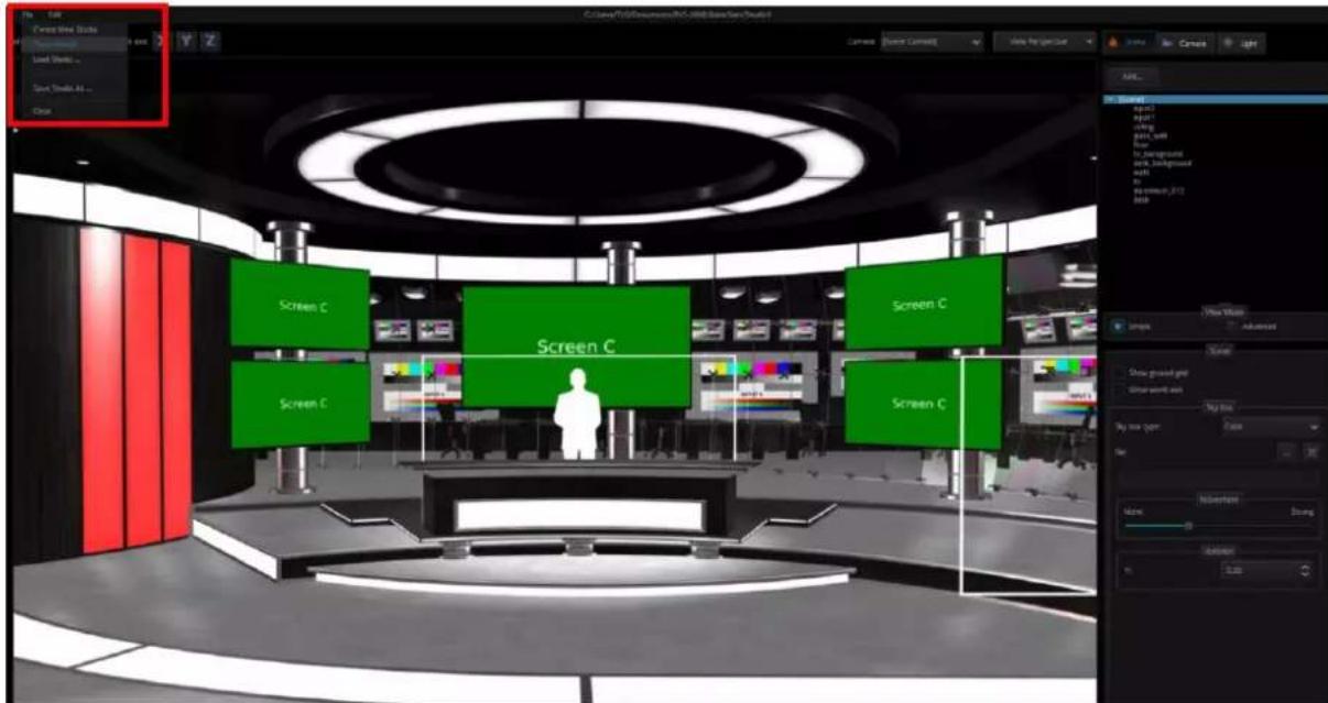 File Edit View: New Studio Show: Lock Window Lock Style: All... Lock Screen C Screen C Screen C Screen C Screen C Main New Frame Show Backend 0.25