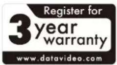 DataVideo TVS-2000A - Three Year Warranty - 1