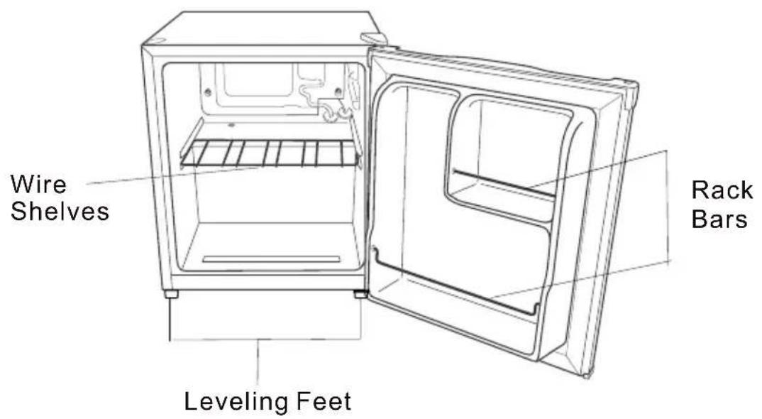 Wire Shelves Leveling Feet Rack Bars
