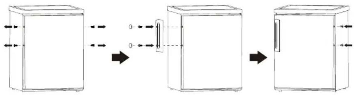 Exquisit KB05-V-040EI - Wijzigen deurscharnier - 5