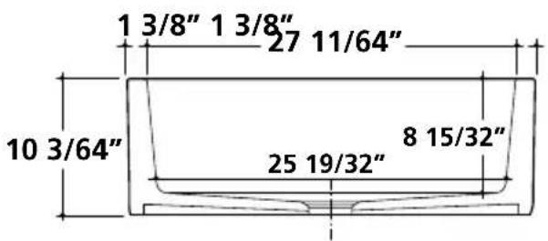 1 3/8" 1 3/8" 27 11/64" 10 3/64" 25 19/32" 8 15/32"