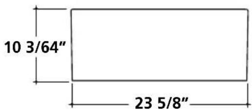 10 3/64" 23 5/8"