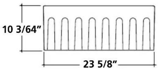 10 3/64" 23 5/8"