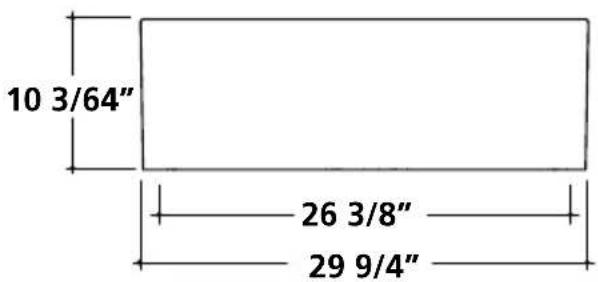 10 3/64" 26 3/8" 29 9/4"
