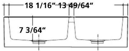 18 1/16" 13 49/64" 7 3/64"