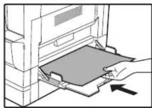 OLIVETTI d-Copia 20W - Insert the paper (print face down) all the way into the bypass tray. - 1