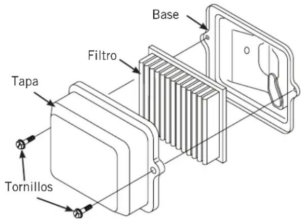 Tapa Filtro Base Tornillos