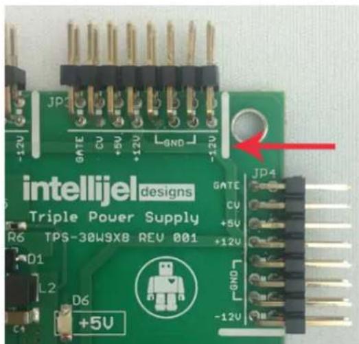 intellijel designs Triple Power Supply TPS-30W9X8 REV 001 GATE CU +5V +12V GND -12V JP4