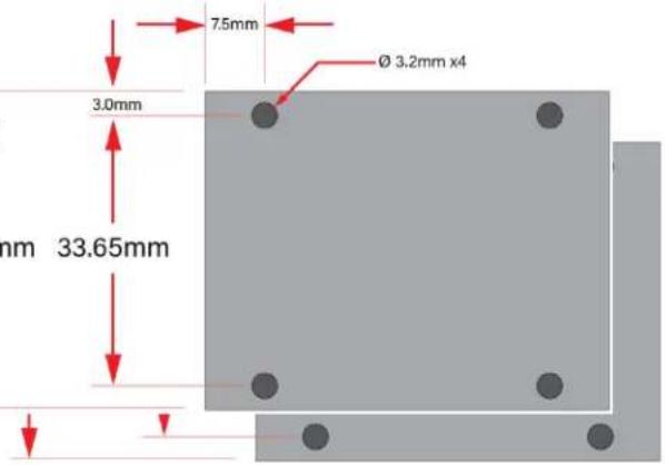 7.5mm Ø 3.2mm x4 3.0mm nm 33.65mm