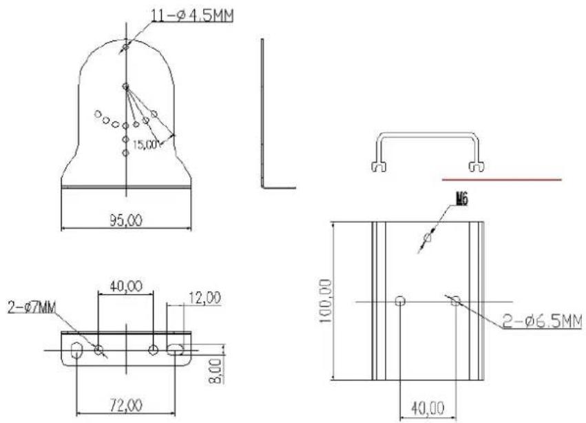 Heller APH2400R - Spare parts size drawing - 1