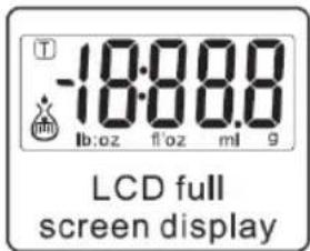 -18:00:00 lb:oz fl'oz ml g LCD full screen display