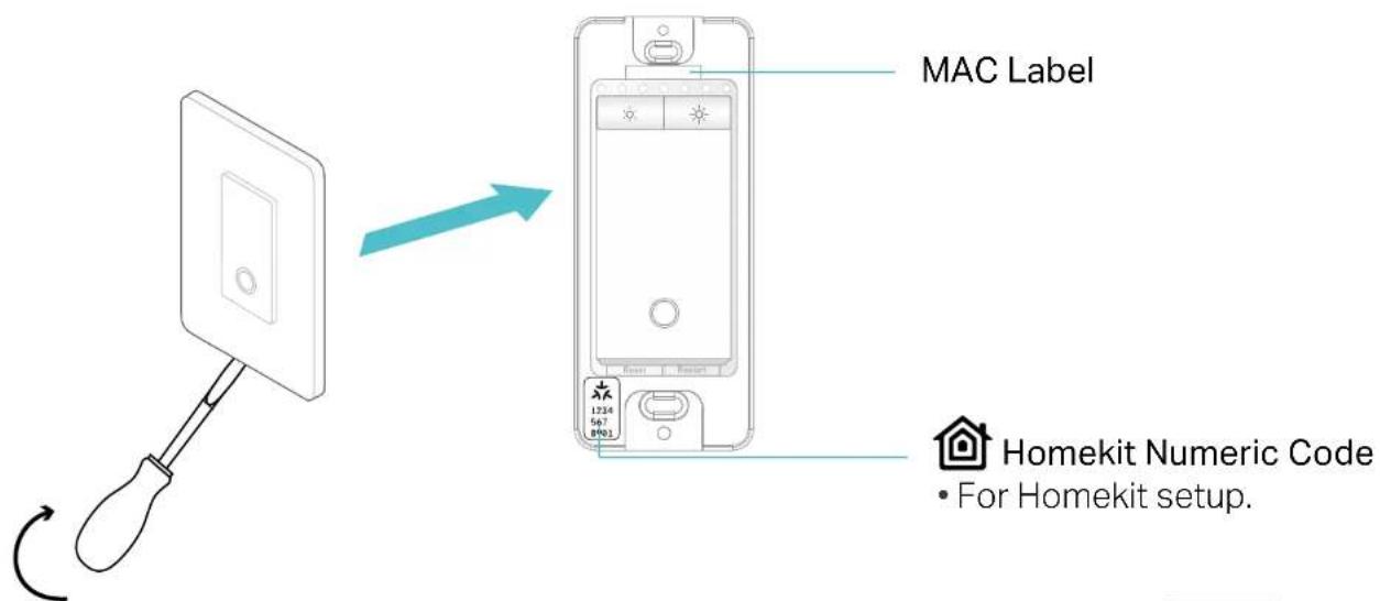 MAC Label Homekit Numeric Code • For Homekit setup.