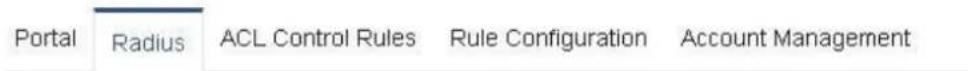 Portal Radius ACL Control Rules Rule Configuration Account Management