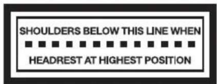 BOOSTER SEAT between these lines.