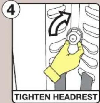 4 TIGHTEN HEADREST