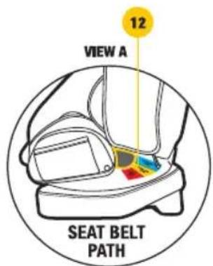 VIEW A 12 SEAT BELT PATH