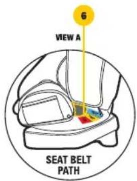 VIEW A 6 SEAT BELT PATH