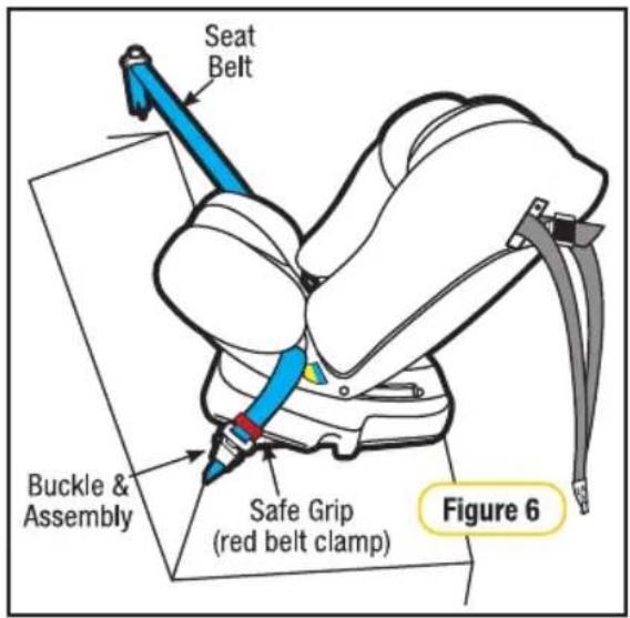 Seat Belt Buckle & Assembly Safe Grip (red belt clamp) Figure 6