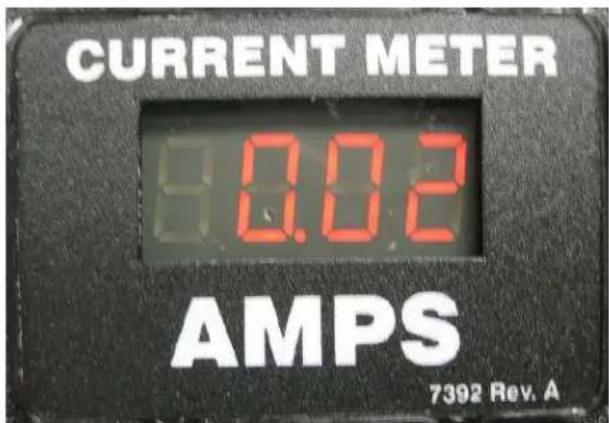 CURRENT METER 8.02 AMPS 7392 Rev. A