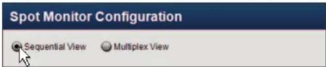 Spot Monitor Configuration Sequential View Multiplex View