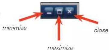 minimize maximize close