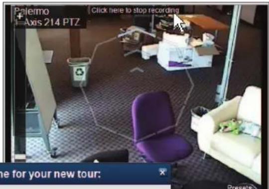 Palermo Axis 214 PTZ Click here to stop recording e for your new tour.
