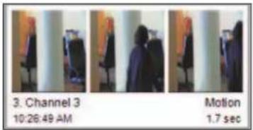 3. Channel 3 10:26:49 AM Motion 1.7 sec