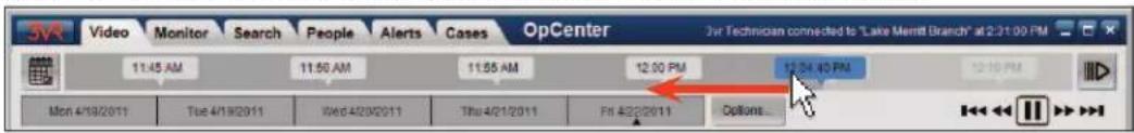 Video Monitor Search People Alerts Cases OpCenter Our Technician connected to "Lake Meritt Branch" at 2:31:00 PM 11:45 AM 11:50 AM 11:55 AM 12:00 PM 12:04:40 PM Mon 4/19/2011 Tue 4/19/2011 Wed 4/20/2011 Thu 4/21/2011 Fri 4/22/2011 Options...