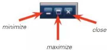 minimize maximize close