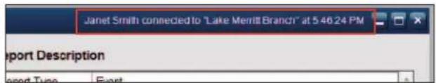 Janet Smith connected to "Lake Merritt Branch" at 5:46:24 PM Report Description good Type Best