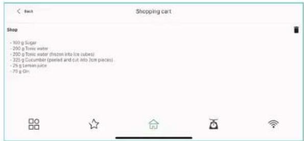 Shopping cart Shop - 100 g Sugar - 200 g Tonic water - 200 g Tonic water (frozen into ice cubes) - 325 g Cucumber (peated and cut into 1cm pieces) - 25 g Lemon juice - 75 g Gin