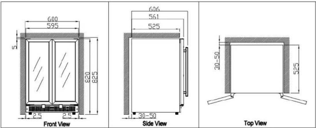 ILVE ILWD37BVL - ➢ Installation specifications for built-in purposes - 2