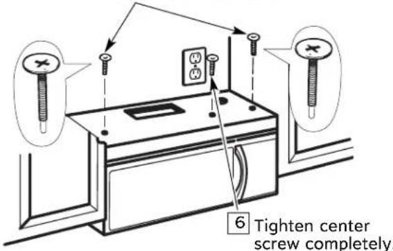 6 Tighten center screw completely.