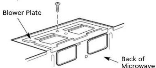 Blower Plate Back of Microwave